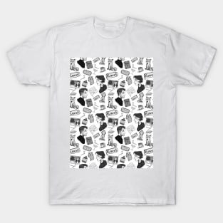 Fleabag Repeat Pattern Black and White Version T-Shirt